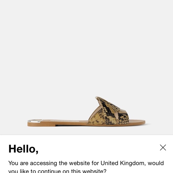 Zara Animal print Leather Flat Sandals size 6 NWT - Picture 6 of 6